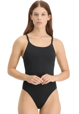 Naadloze body dames - Spaghetti bandjes - Zwarte bodysuit die niet doorschijnt