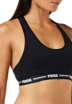 Racerback Top/Bh dames - Katoenen vrouwen Bralette - Bh Top - Zwart