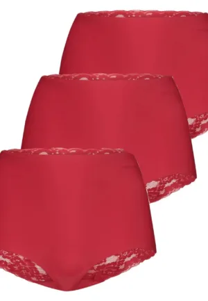 Ten Cate 3-pack secrets kanten high waist slip - 31758 - Voordeelverpakking - Aanbieding