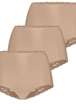 Ten Cate 3-pack secrets kanten high waist slip - 31758 - Voordeelverpakking - Aanbieding