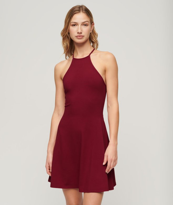 Fit & Flare Mini-jurk van Jersey Rood Grootte: 36