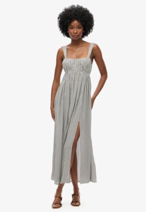 Maxi-jurk met Strik op de rug Wit Grootte: 38