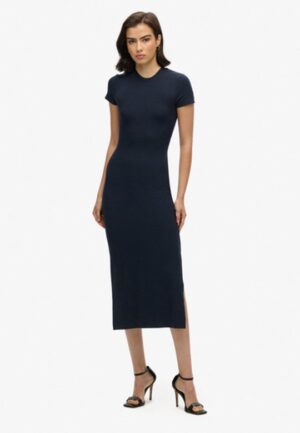 Midi T-shirtjurk Blauw Grootte: 44