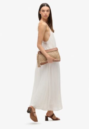 Ibiza Maxi-jurk met Camouflageprint Wit Grootte: 34