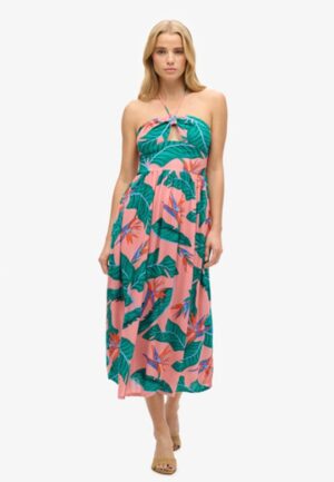 Midi-jurk met Uitsnijding Roze Grootte: 40