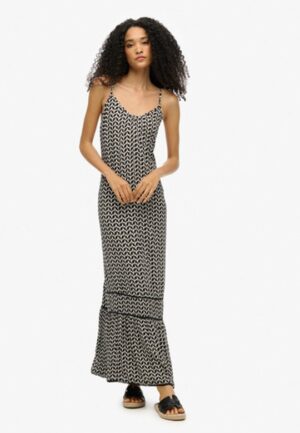 Cami Maxi-jurk Zwart Grootte: 40