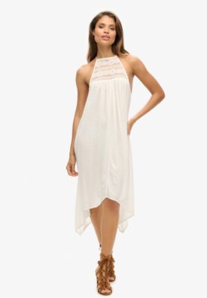 Ibiza Midi-halterjurk Wit Grootte: 42