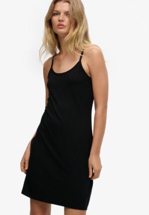 Mini Jersey Cami Jurk Black Grootte: 38