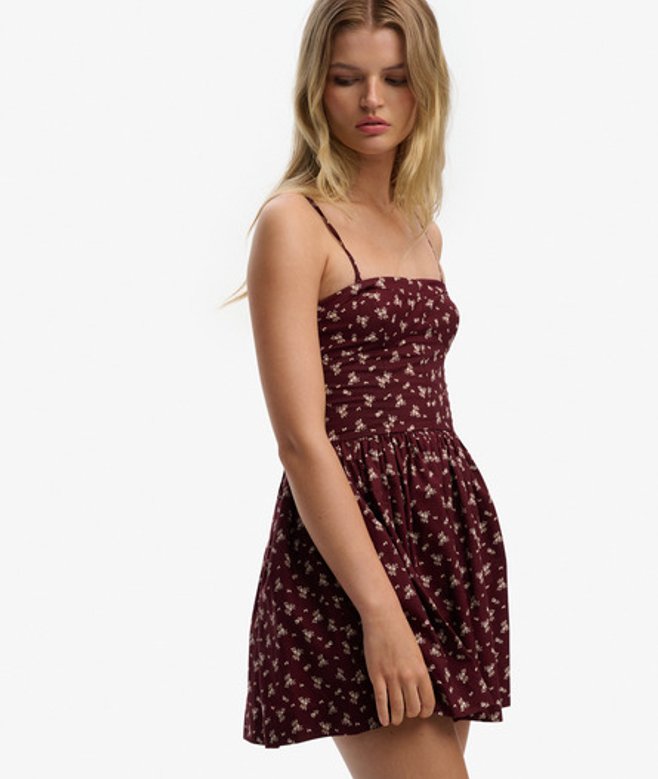 Korset Cami Mini-jurk Red Grootte: 34