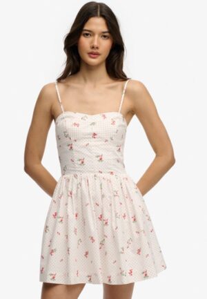 Korset Cami Mini-jurk Crème Grootte: 42