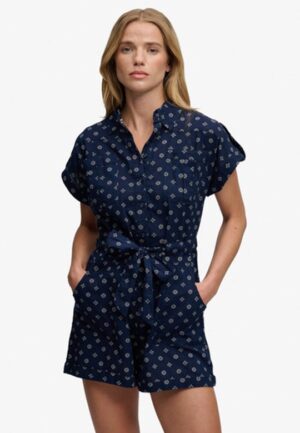 Utility Playsuit met Riem Blauw Grootte: 36