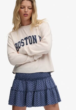 Gelaagde Jersey Minirok Blauw Grootte: 40