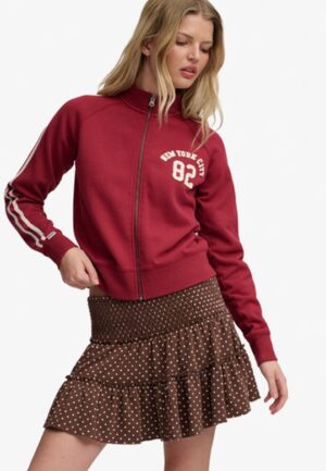 Gelaagde Jersey Minirok Brown Grootte: 36