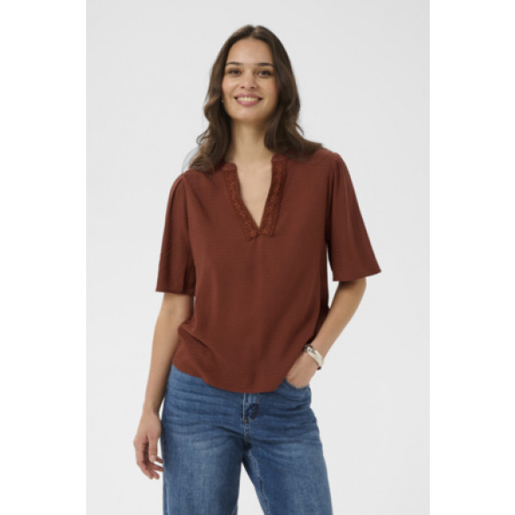 Kaffe - Bruin | unisex | Blouse | Bruin | 36 | regular | Kamst mode