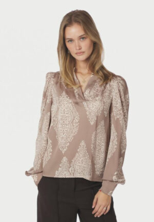 Neo noir - Beige | Dames | Blouse | Beige | 42 | regular | Kamst mode