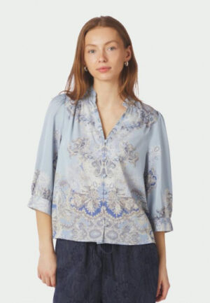 Neo noir - Blauw | Dames | Blouse | Blauw | 44 | regular | Kamst mode