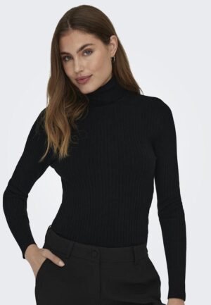 Only Onlkarol L/s Rollneck Pullover Knt Noos 15165075 Trui Black