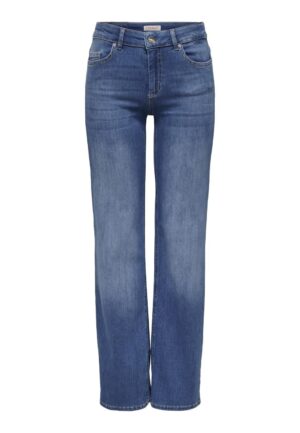 Only Onlblush Mid Straight Dnm Rea12187 Noos 15330787 Straight Leg Medium Blue Denim