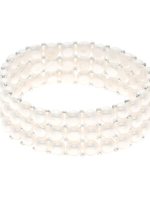 Armband 3 Rijen Echte Zoetwater Parel - 4 mm