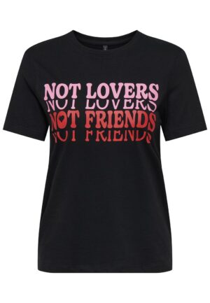 Only Onllotte Life Reg S/s Not Top Box Jrs T-shirt Korte Mouw Black Not Lovers