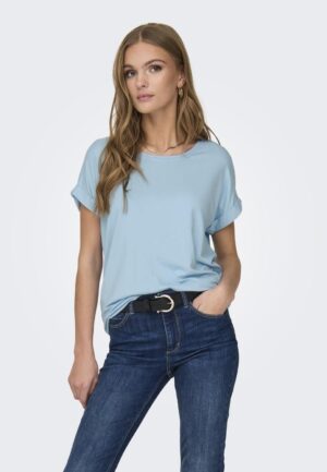 Only Onlmoster S/s O-neck Top Noos Jrs T-shirt Korte Mouw Clear Sky