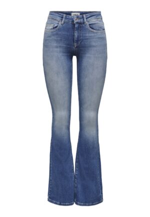 Only Onlblush Life Mid Flared Bb Rea1319 Flare Medium Blue Denim