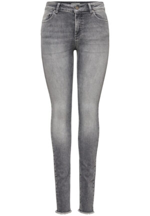 Only 15188520 Onlblush Mid Sk Ank Raw Jeans Skinny Fit Grey Denim 15188520