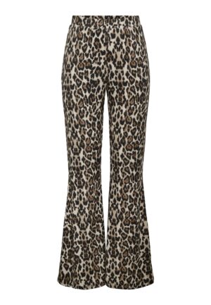 Only Onlanna Rib Flared Aop Legging Cs Jrs Leggings Black Leo