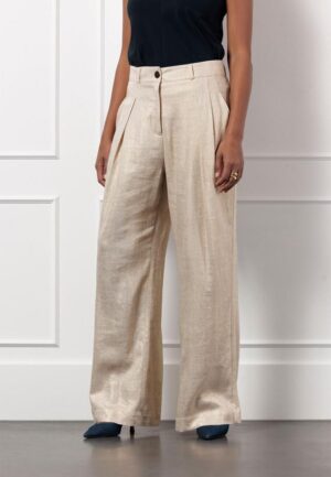 Studio Anneloes Riley Gold Linen Trousers 12761 Broek 0002 Gold