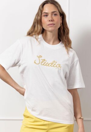 Studio Anneloes Klaske Rope Tshirt 12833 T-shirt Korte Mouw 1100 Off White