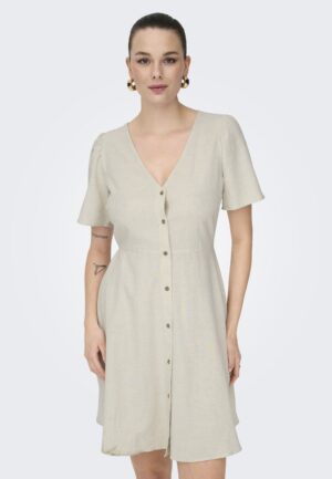 Only Onlvita Life S/s Short Dress Noos Wvn Jurken Pumice Stone