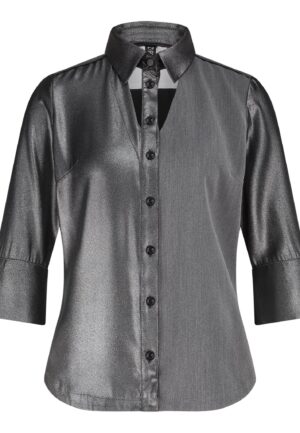 Zip73 Blouse Cut-out W25/200/03/045 Blouse 045 Metallic Grey