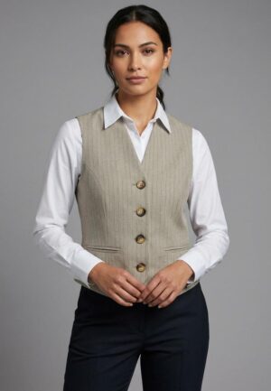 Elvira Casuals Gilet Miley E4 25-050 Gilets 384 Taupe Stripe