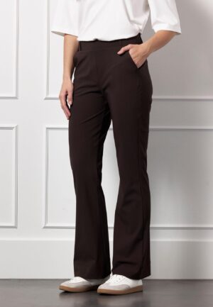 Studio Anneloes Flair Bonded Trousers 94800 Flared 8700 Espresso