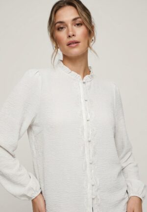 Only Onlmette Life Ls Loose Lace Top Wvn Blouse 4983469 Cloud Dancer