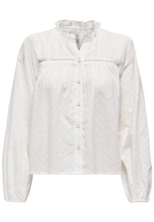 Only Onlnoelys L/s Embroided Shirt Wvn Cs Blouse 4939070 Cloud Dancer
