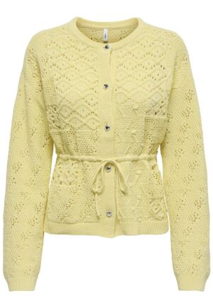 Only Onlelke Life Ls Cardigan Cc Knt Vest 4976276 Sunlight Silver Heart Butt