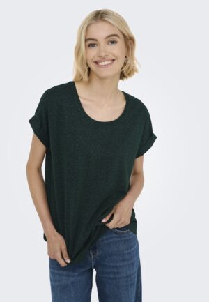 Only Onlmoster Glitter S/s Top Noos Jrs T-shirt Korte Mouw Scarab