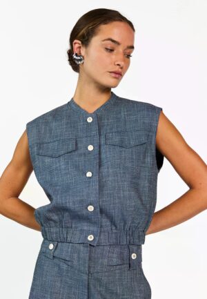 Aaiko Olivia Denim Vis 368 Gilets 193925 Night Blue