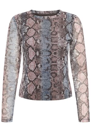 Only Onlnova L/s Mesh Top T-shirt Lange Mouw Ombre Blue