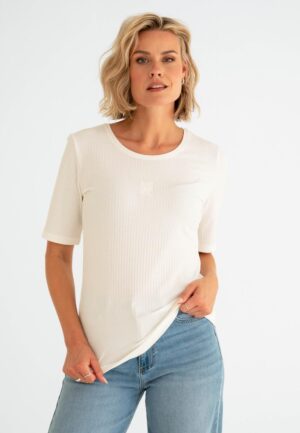 Maicazz Mory - T-shirt Bas.91.020 T-shirt Korte Mouw Offwhite