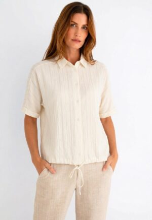 Maicazz Sugar - Blouse Sp26.20.506 Blouse Sand Stripe