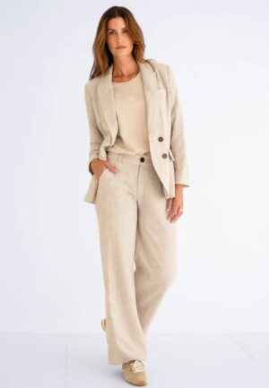 Zizo Sahara - Jacket Sp26.sah.501 Blazers Sand Stripe