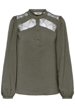 Only Onlyohanna Life Fr L/s Lace Top Wvn Cs T-shirt Lange Mouw Kalamata