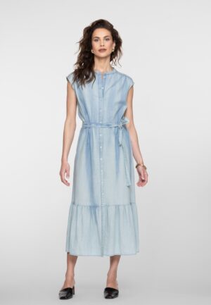 Geisha Dress Chambray & Tape 67050-70 Jurk 635 Jeansblue