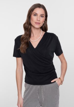 Geisha T-shirt Crossed 62031-60 T-shirt Korte Mouw 999 Black