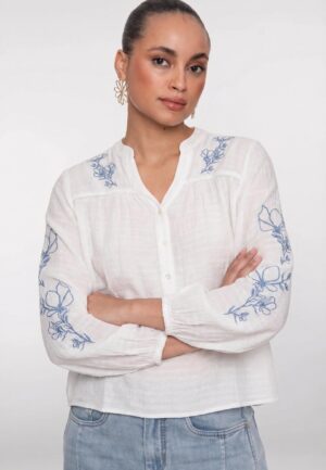 Geisha Blouse Embro 63069-14 Blouse 0 White
