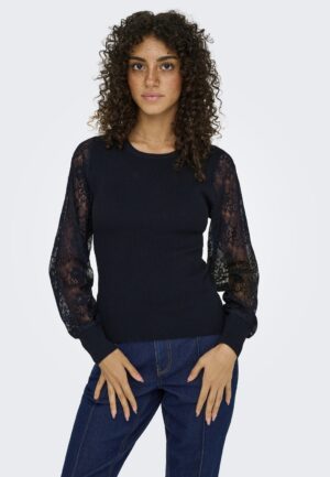 Only Onlperry Life Ls Mix O-neck Knt Trui Black