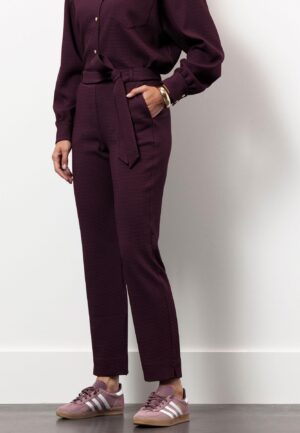 Studio Anneloes Zarja Waffle Trousers 13376 Broek 3800 Blackberry