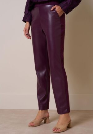 Studio Anneloes Anne Faux Leather Trousers 13363 Broek 3800 Blackberry